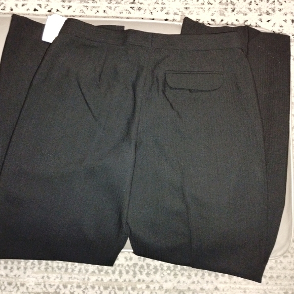 J. Crew Black Tonal Striped Wool Straight Leg Pants Sz 6 - Picture 10 of 14